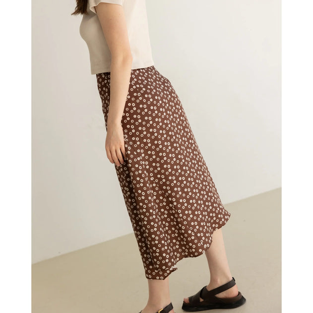 Macarella Bubble Midi Skirt Brown