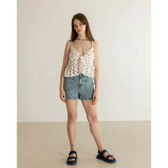 Bermuda María Denim Shorts Light Blue