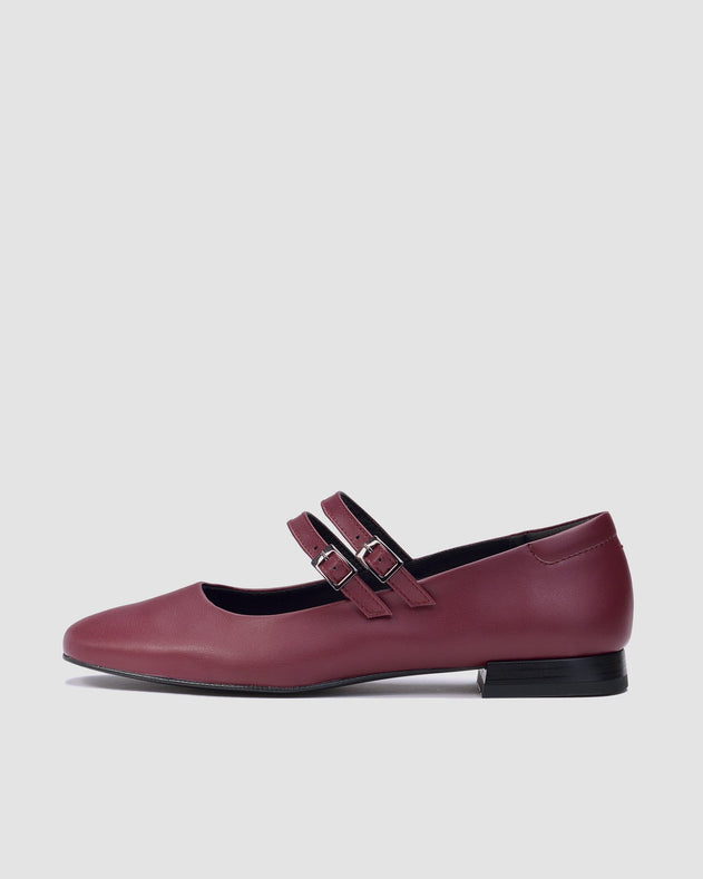 Mary Jane Pumps Ballerinas Cherry Red