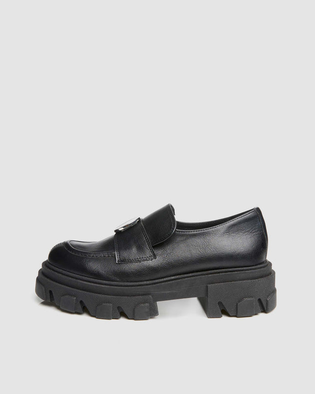 Blocky Loafers Vegea Grape Leather Black