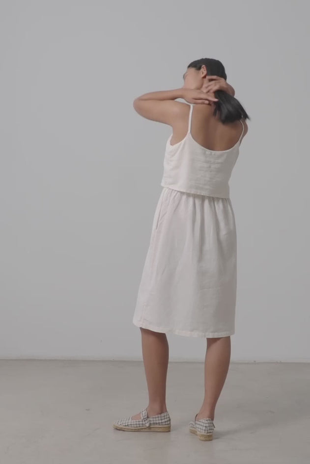 Henar Pellavasekoite Kesämekko Valkoinen