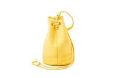 Leather Bucket Bag Chelsea Collection Yellow
