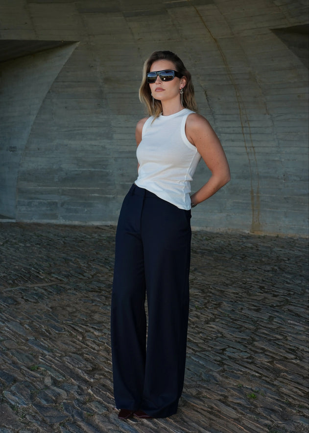 Jadis Tailored Trousers Navy Blue