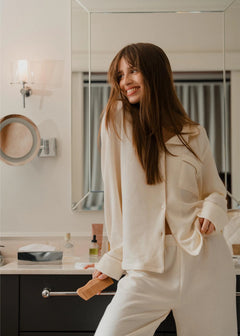 Waffle Pyjama Set Off-White