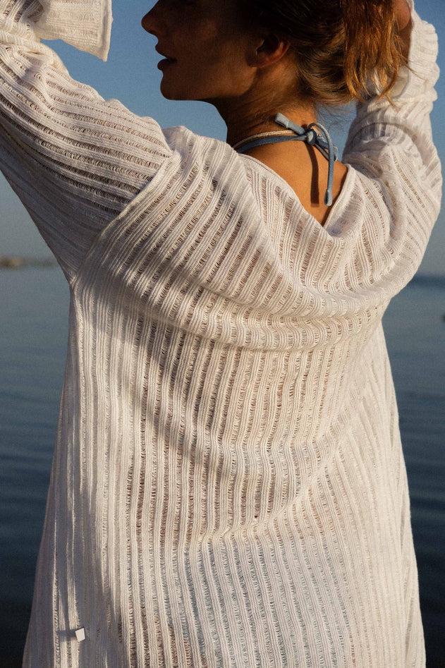 Sole Linen Cardigan White