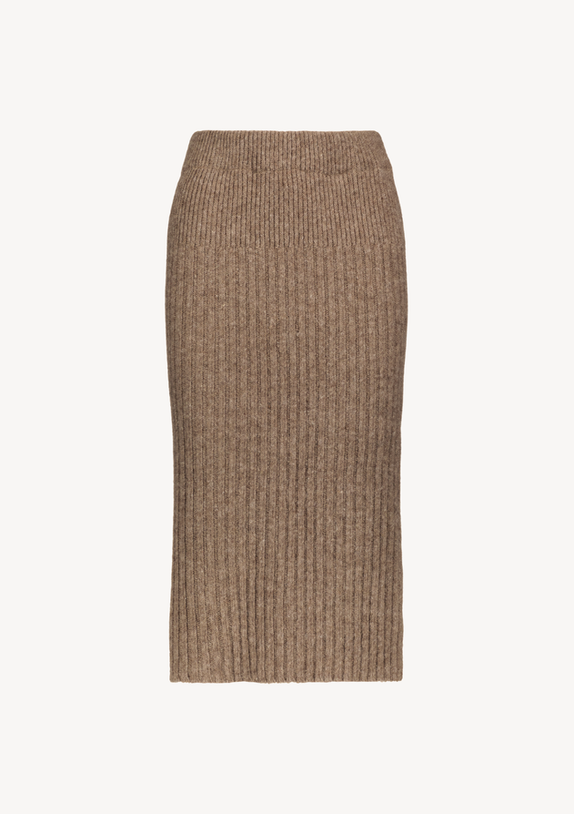 Marie Midi Skirt Beige