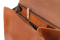 Leather Backpack Mod 120 Cuoio Brown