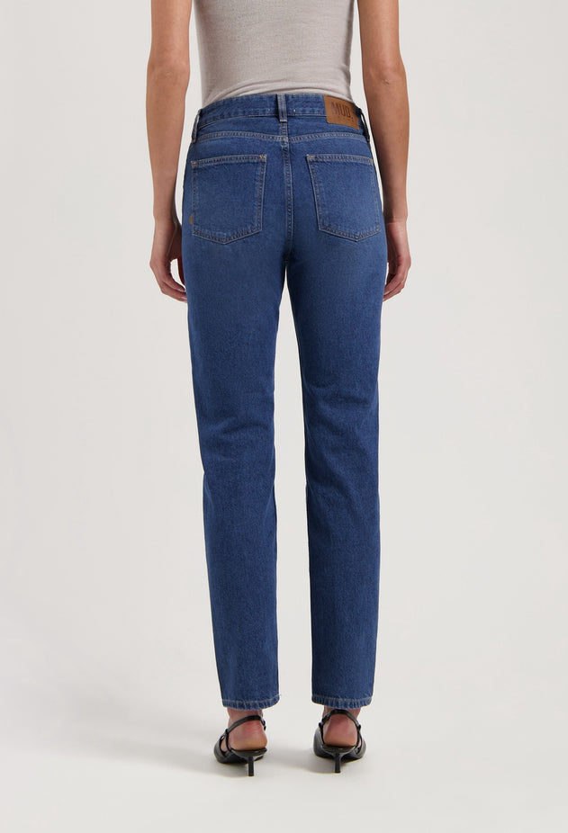 Go Mid Straight Jeans Used Stone