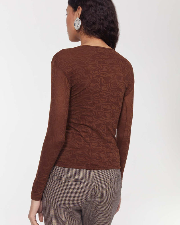 Rodebjer Henna Swirl Top Dark Brown