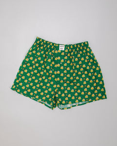 Peanuts Snow Cotton Boxers Green