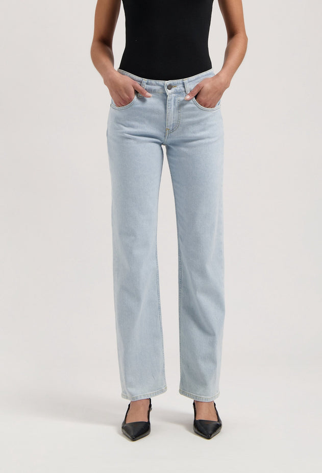 Carry Mid Straight Jeans Light Stone