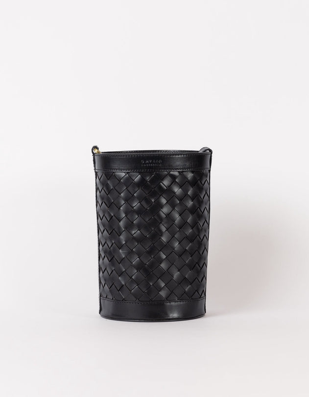 Zola Woven Leather Laukku Musta