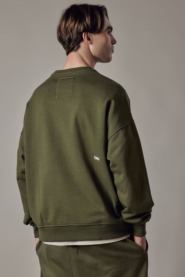 Men's Loose Fit Crewneck Sweatshirt