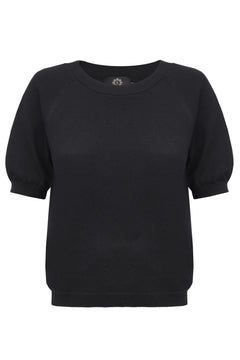 Amelié blouse with short sleeves black