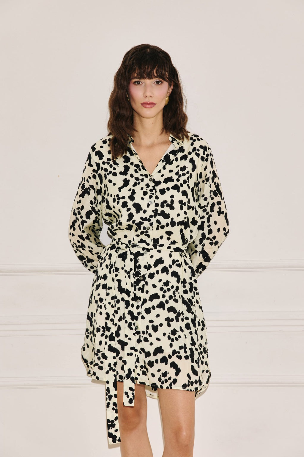 Shirt dress dalmatian print