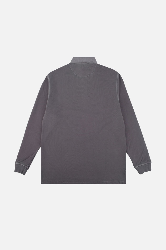 Essential Pigment Heavyweight Polo Sweater Pewter
