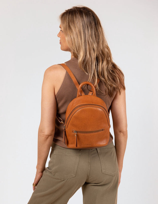 Ivy Mini Backpack Soft Grain Leather Wild Oak