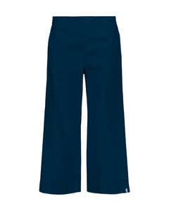Culottes Linen Trousers Stonewashed Oxford Navy