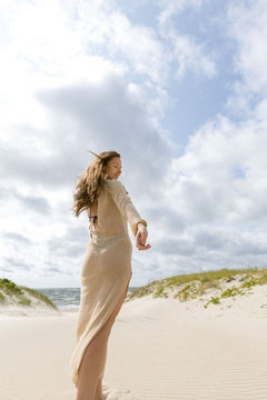 Mare Linen Long Dress Sand