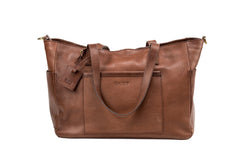 Leather Tote Fifth Avenue Collection Tobacco Brown
