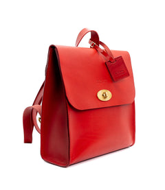 Leather Backpack Artist Collection Cuoio Red