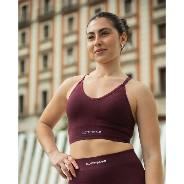 Crossover Sports Top Burgundy