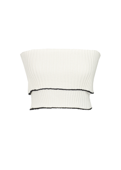 Giselle Bandeau Knitted Top - White