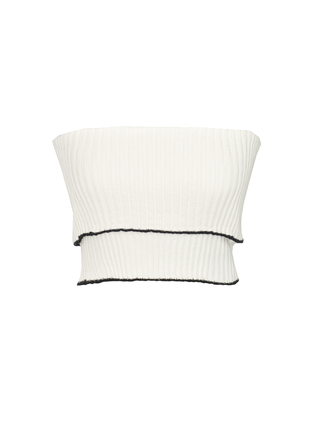 Giselle Bandeau Knitted Top - White