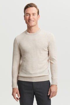 Daniel Extra Fine Merino Wool Pullover Putty