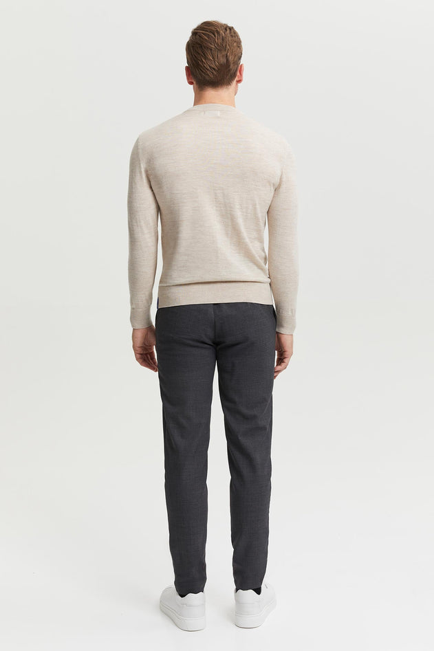 Daniel Extra Fine Merino Wool Pullover Putty