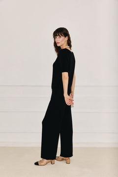 Amelié blouse with short sleeves black