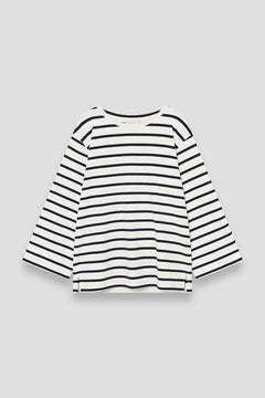 Breton Top Striped White
