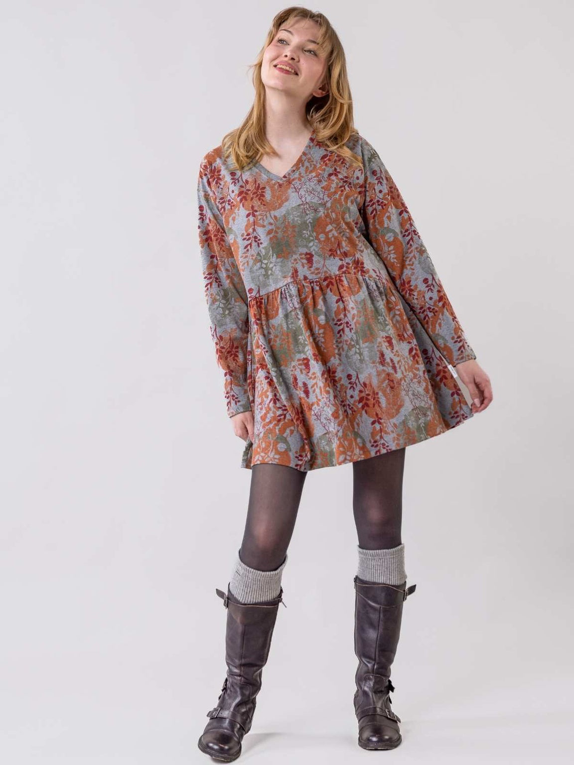 Sinervä Tunic Rust-Grey Melange