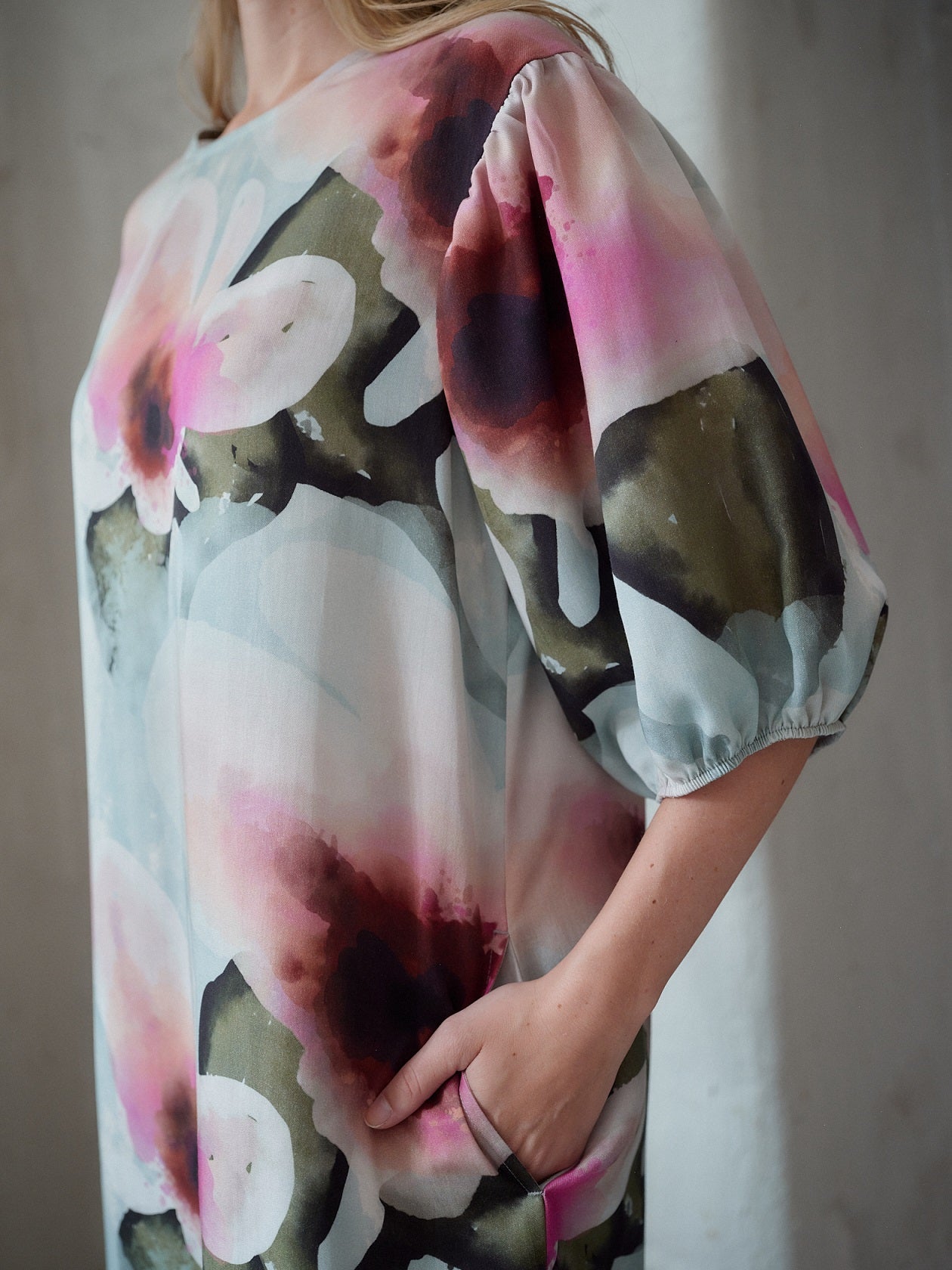 Pastel Floral Tencel Tunika