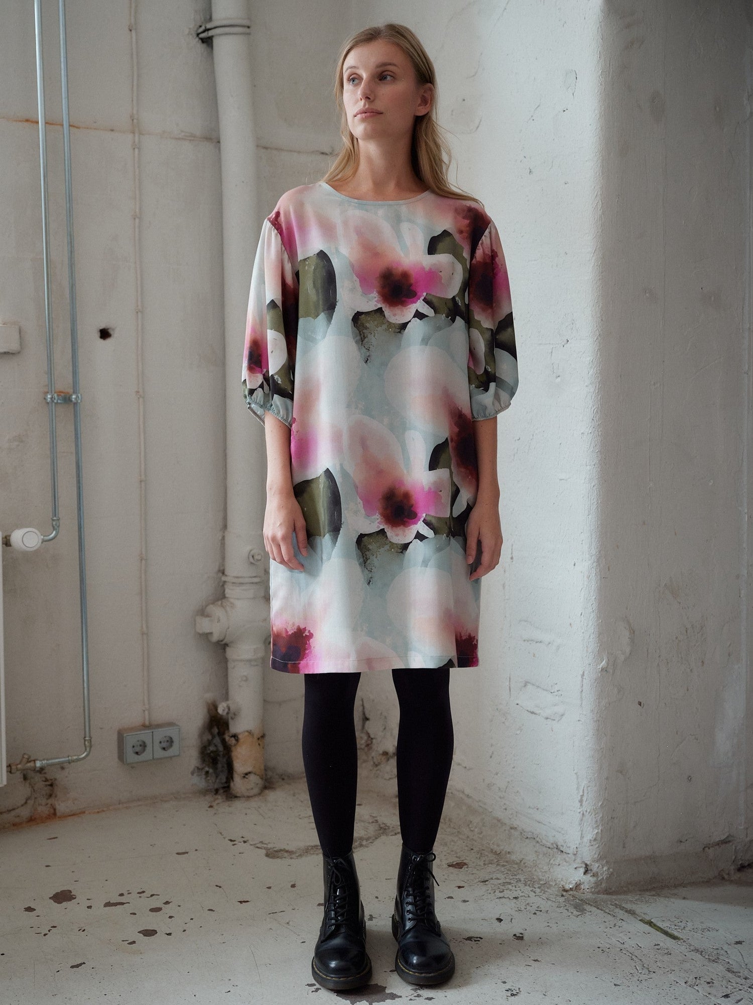 Pastel Floral Tencel Tunika