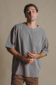 Essential Pigment Heavyweight Oversized T-Shirt Stone Gray