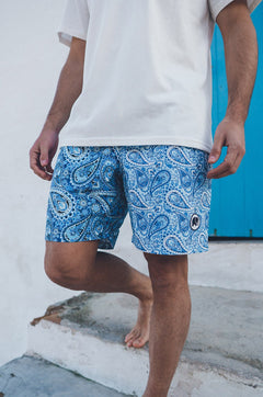 Breeze Paisley Swim Shorts Blue
