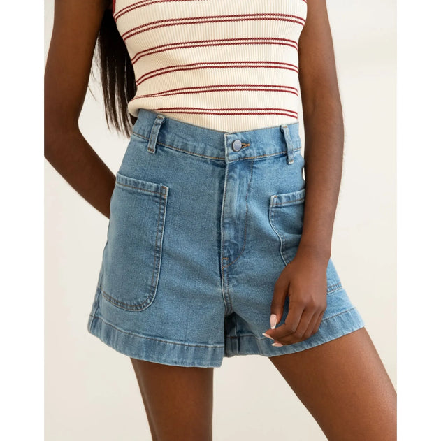 Bermuda Denim Shorts Aqua