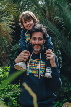 Kid's Navajo Organic Hoodie Trendsplant Blue