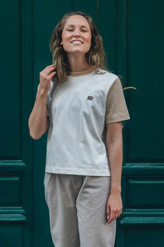 Women's Color Block T-Shirt Natural