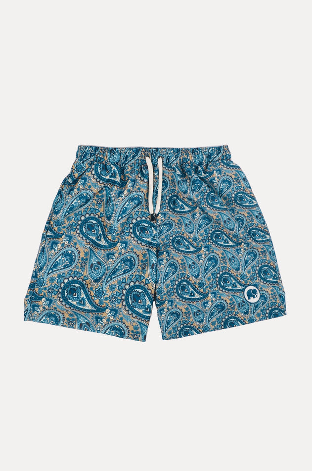 Mediterranean Paisley SEAQUAL®YARN Swim Trunks