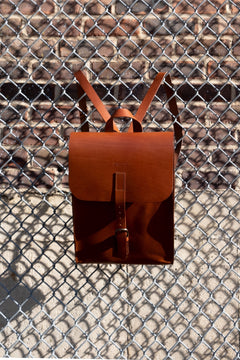Leather Backpack Mod 120 Cuoio Brown