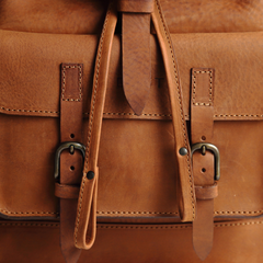 Leather Backpack Mod 103 Heritage Brown