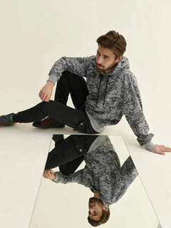 Akvamarini Hoodie Grey Print
