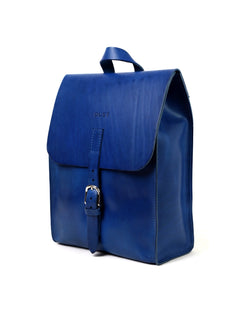 Leather Backpack Mod 120 Cuoio Blue