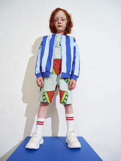 Kids' Ripple Bomber Croco Jacket Blue Striped