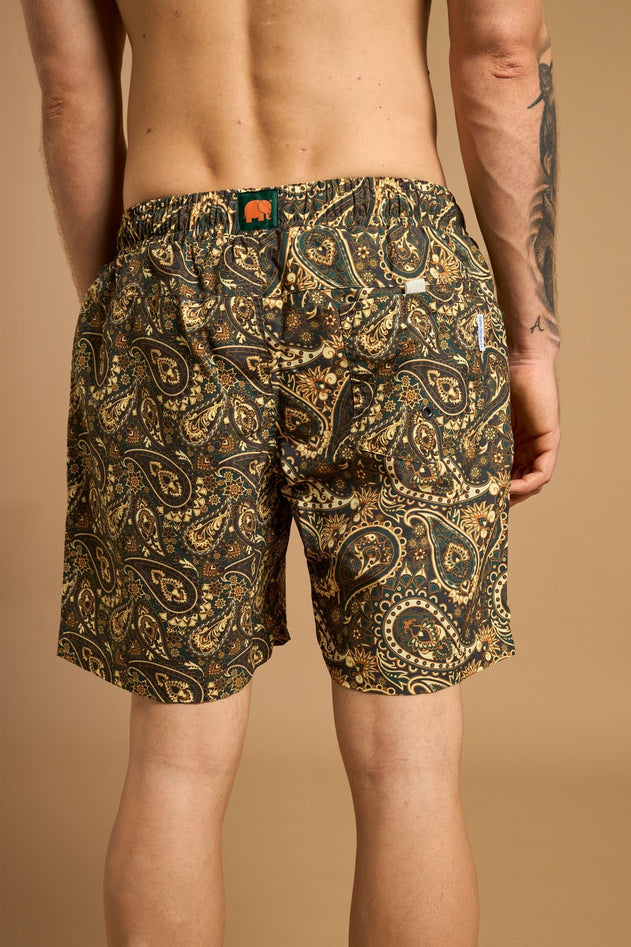 Forest Paisley SEAQUAL®YARN Swim Trunks