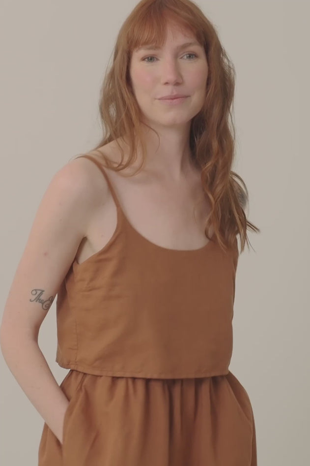 Henar Pellavasekoite Kesämekko Terracotta