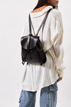 Leather Backpack Mod 130 Cuoio Black