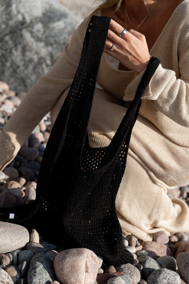 Mare  Linen Summer Bag Black